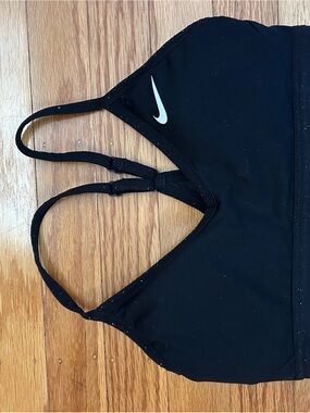 Nike Women's Black Adjustable-Strap Sports Bra